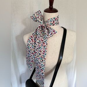 Vintage hand made silk polkadot scarf/twilly multiple purpose piece!